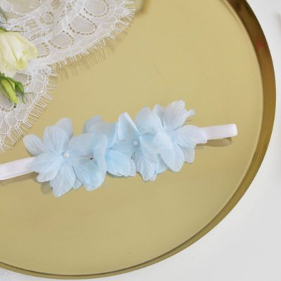 Podwiązki ślubnePodwiązka z niebieskimi kwiatami model 120