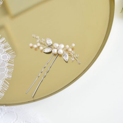 Dodatki ślubneKokówka z perłami naturalnymi model Rania