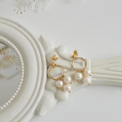 KolczykiKolczyki złocone z perłami model Avia